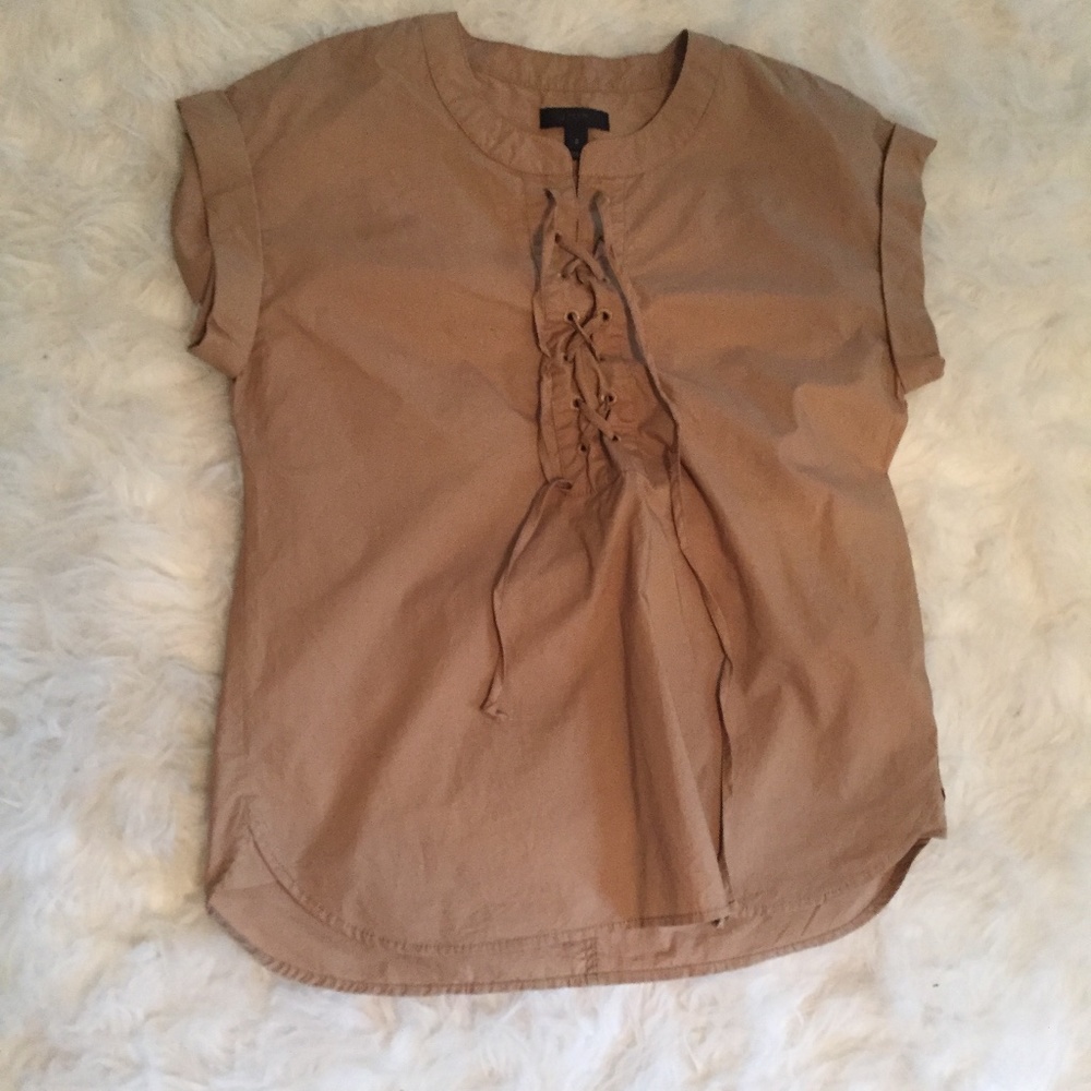 J. Crew Lace-Up Popover
